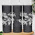 Hawaiian-Polynesian Art Tattoo Skinny Tumbler Hibiscus and Plumeria Grayscale