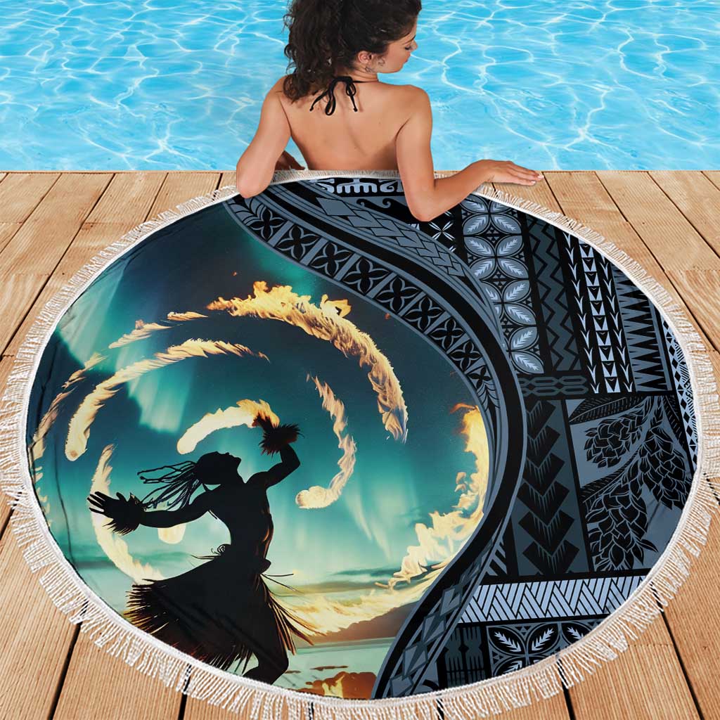 Samoan Siapo Motif and Siva Afi Dance Beach Blanket LT03 - Polynesian Pride