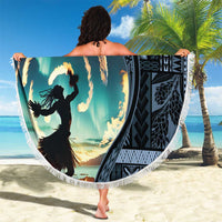 Samoan Siapo Motif and Siva Afi Dance Beach Blanket LT03 - Polynesian Pride