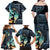 Samoan Siapo Motif and Siva Afi Dance Family Matching Off Shoulder Maxi Dress and Hawaiian Shirt