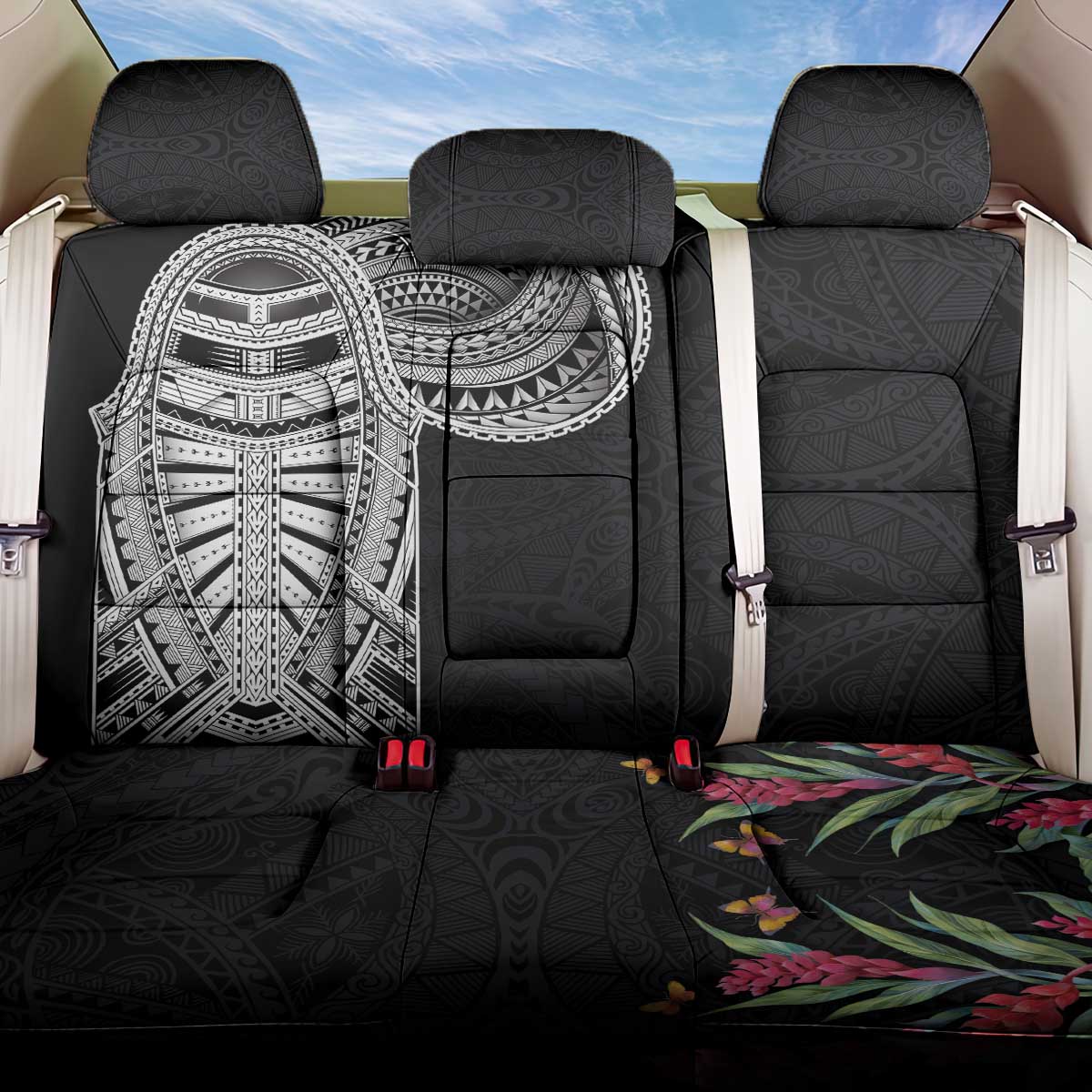 Samoan Art Tattoo Polynesian Pattern Back Car Seat Cover