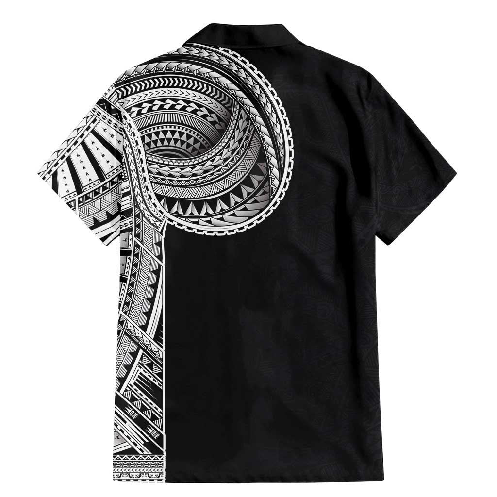 Samoan Art Tattoo Polynesian Pattern Family Matching Mermaid Dress and Hawaiian Shirt