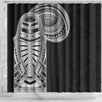 Samoan Art Tattoo Polynesian Pattern Shower Curtain