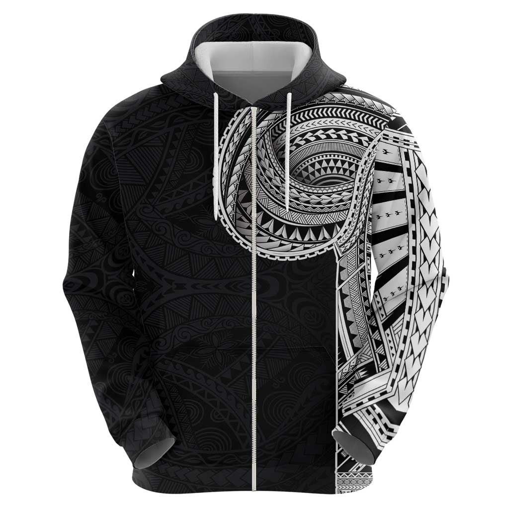 Samoan Art Tattoo Polynesian Pattern Zip Hoodie LT03 - Polynesian Pride