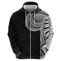 Samoan Art Tattoo Polynesian Pattern Zip Hoodie LT03 - Polynesian Pride