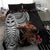 Samoan Warrior Art Tattoo Bedding Set Polynesian Pattern and Teuila