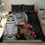 Samoan Warrior Art Tattoo Bedding Set Polynesian Pattern and Teuila