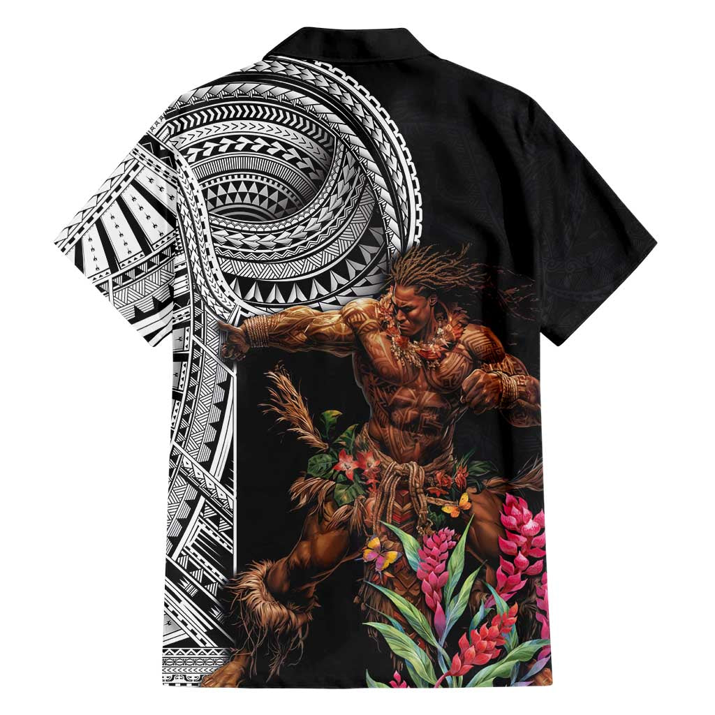 Samoan Warrior Art Tattoo Hawaiian Shirt Polynesian Pattern and Teuila LT03 - Polynesian Pride