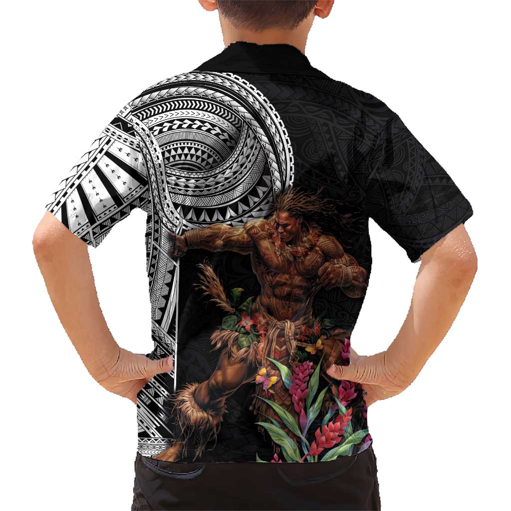 Samoan Warrior Art Tattoo Hawaiian Shirt Polynesian Pattern and Teuila LT03 - Polynesian Pride