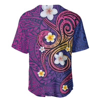 Hawaiian Octopus Tattoo and Frangipani Baseball Jersey LT03 - Polynesian Pride