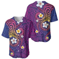 Hawaiian Octopus Tattoo and Frangipani Baseball Jersey LT03 - Polynesian Pride