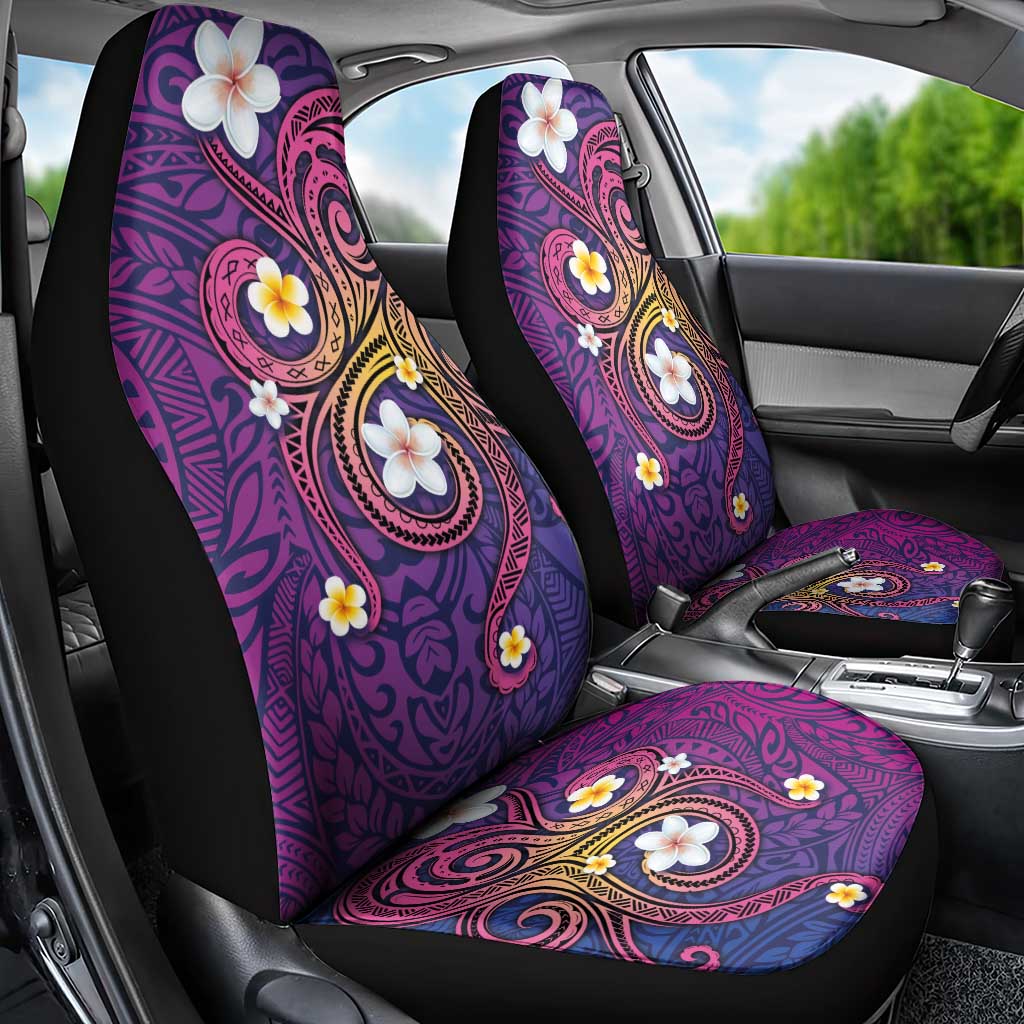 Hawaiian Octopus Tattoo and Frangipani Car Seat Cover