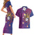 Hawaiian Octopus Tattoo and Frangipani Couples Matching Short Sleeve Bodycon Dress and Hawaiian Shirt