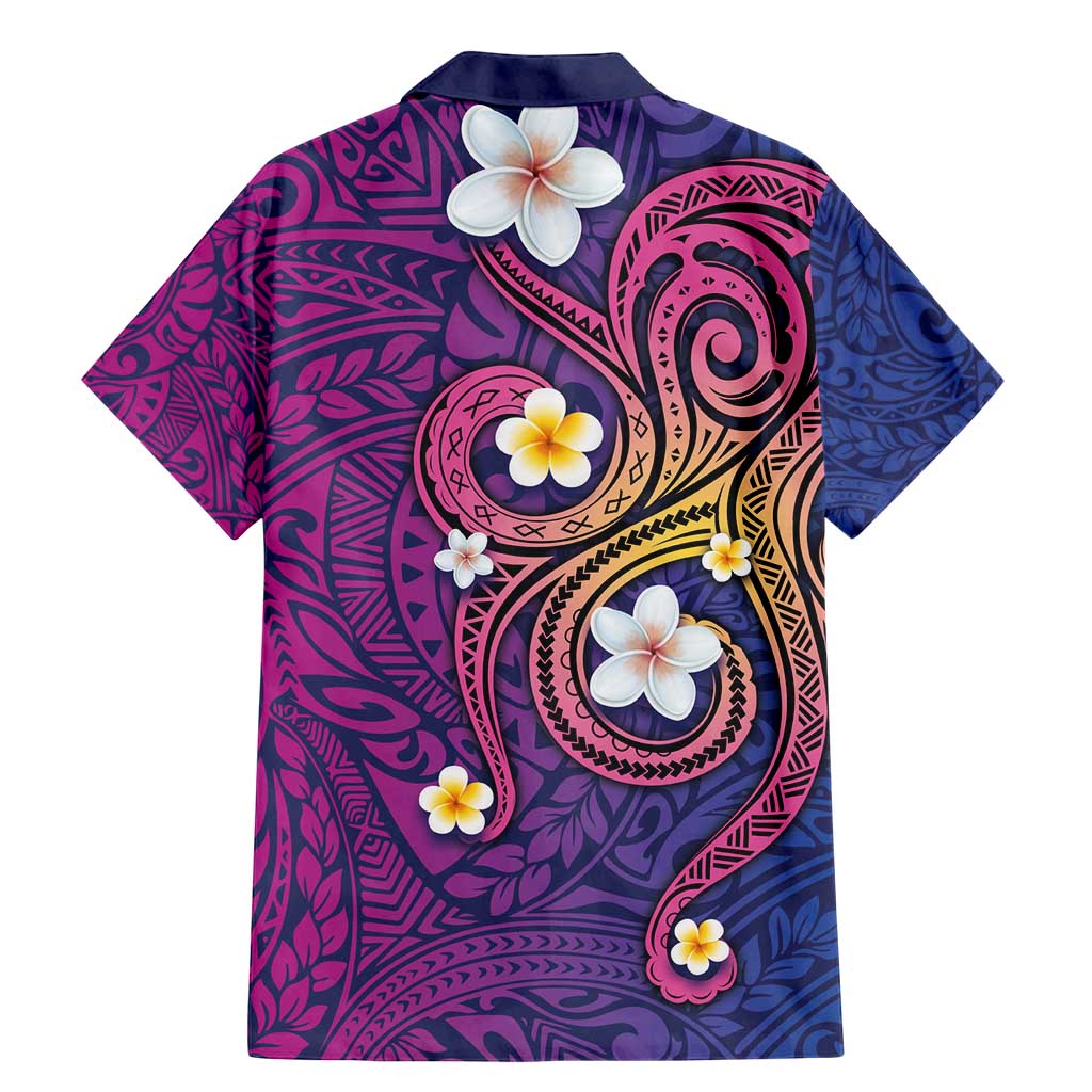 Hawaiian Octopus Tattoo and Frangipani Family Matching Mermaid Dress and Hawaiian Shirt