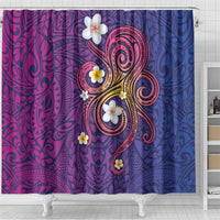 Hawaiian Octopus Tattoo and Frangipani Shower Curtain LT03 - Polynesian Pride