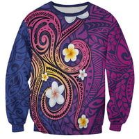 Hawaiian Octopus Tattoo and Frangipani Sweatshirt LT03 Unisex Purple - Polynesian Pride