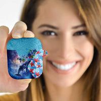 Hawaii Aloha Whales AirPods Case Hibiscus and Whales with Polynesian Pattern - Polynesian Pride
