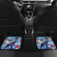 Hawaii Aloha Whales Car Mats Hibiscus and Whales with Polynesian Pattern - Polynesian Pride