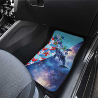 Hawaii Aloha Whales Car Mats Hibiscus and Whales with Polynesian Pattern - Polynesian Pride