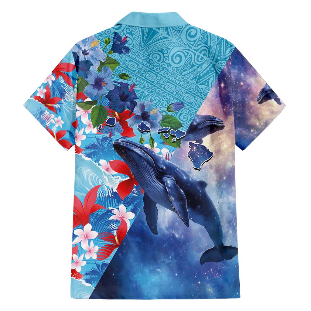 Hawaii Aloha Whales Family Matching Summer Maxi Dress and Hawaiian Shirt Hibiscus and Whales with Polynesian Pattern - Polynesian Pride
