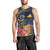 Tokelau Tokehega Day Men Tank Top Coat of Arms with Polynesian Tattoo and Hibiscus