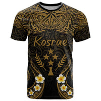 Personalised Kosrae Liberation Day T Shirt Polynesian Tattoo and Plumeria Gold Color LT03 Gold - Polynesian Pride