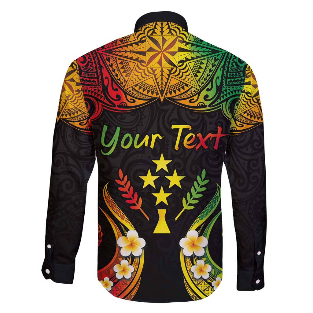 Personalised Kosrae Liberation Day Family Matching Off Shoulder Maxi Dress and Hawaiian Shirt Polynesian Tattoo and Plumeria Reggae Color LT03 - Polynesian Pride