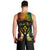 Personalised Kosrae Liberation Day Men Tank Top Polynesian Tattoo and Plumeria Reggae Color