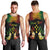 Personalised Kosrae Liberation Day Men Tank Top Polynesian Tattoo and Plumeria Reggae Color