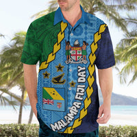 Malampa Fiji Day Hawaiian Shirt National Symbols with Tapa Tribal and Polynesian Tattoo