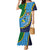 Malampa Fiji Day Mermaid Dress National Symbols with Tapa Tribal and Polynesian Tattoo