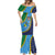 Malampa Fiji Day Mermaid Dress National Symbols with Tapa Tribal and Polynesian Tattoo