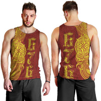Tonga 676 Ngatu Tribal Tattoo Men Tank Top