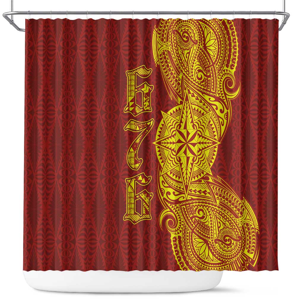 Tonga 676 Ngatu Tribal Tattoo Shower Curtain