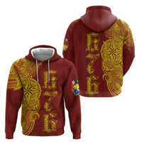 Tonga 676 Ngatu Tribal Tattoo Zip Hoodie