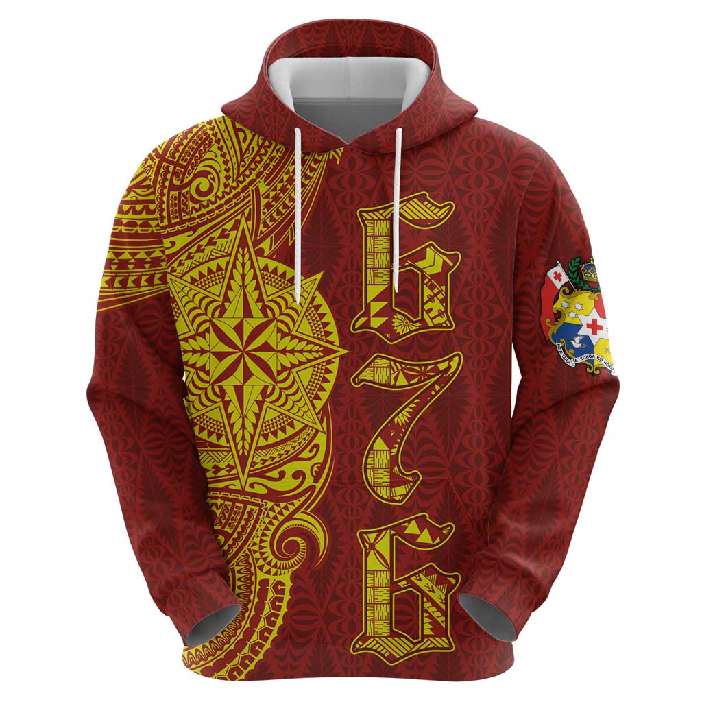 Tonga 676 Ngatu Tribal Tattoo Zip Hoodie