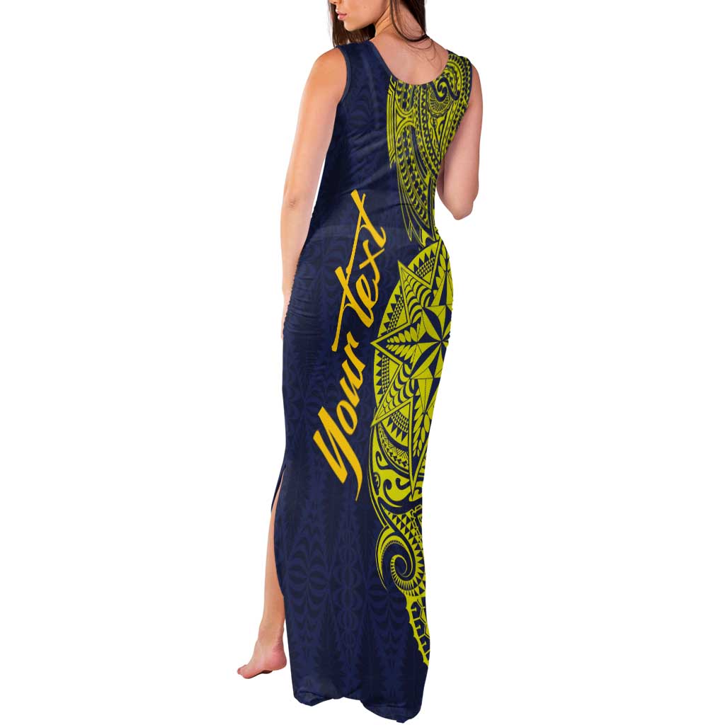 Personalised Tokelau Classic Ngatu Motifs Tank Maxi Dress
