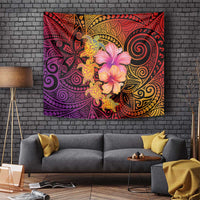Hawaiian Hibiscus Turtle Tribal Polynesian Pattern Tapestry Colorful Color LT03 - Polynesian Pride