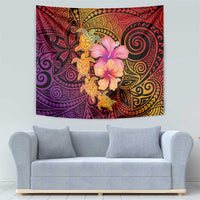 Hawaiian Hibiscus Turtle Tribal Polynesian Pattern Tapestry Colorful Color LT03 - Polynesian Pride