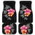 Hawaiian Hibiscus Turtle Tribal Polynesian Pattern Car Mats Black Color