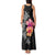 Hawaiian Hibiscus Turtle Tribal Polynesian Pattern Tank Maxi Dress Black Color