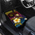 Hawaiian Plumeria Turtle Tribal Spiral Polynesian Tattoo Car Mats Fanciful Color