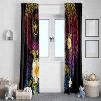 Hawaiian Plumeria Turtle Tribal Spiral Polynesian Tattoo Window Curtain Fanciful Color