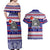 Custom American Samoa Christmas Couples Matching Off Shoulder Maxi Dress and Hawaiian Shirt Samoan Coat of Arms and Cool Santa Ornament Style LT03 - Polynesian Pride