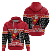 Papua New Guinea Christmas Hoodie Santa With Flag Of PNG Polynesian Tribal Xmas Vibe LT03 - Polynesian Pride