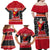 Custom Papua New Guinea Christmas Family Matching Off Shoulder Maxi Dress and Hawaiian Shirt Santa With Flag Of PNG Polynesian Tribal Xmas Vibe LT03 - Polynesian Pride