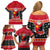 Custom Papua New Guinea Christmas Family Matching Off Shoulder Short Dress and Hawaiian Shirt Santa With Flag Of PNG Polynesian Tribal Xmas Vibe LT03 - Polynesian Pride