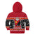 Custom Papua New Guinea Christmas Kid Hoodie Santa With Flag Of PNG Polynesian Tribal Xmas Vibe LT03 - Polynesian Pride