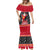 Custom Papua New Guinea Christmas Mermaid Dress Santa With Flag Of PNG Polynesian Tribal Xmas Vibe LT03 - Polynesian Pride