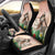 Woman Polynesian Tattoos Car Seat Cover Tropical Flower - Peach Fuzz Color